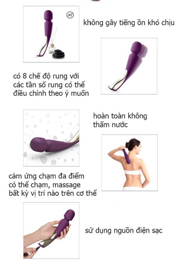 cách tự sướng cho nữ tính năng vượt trội của Lelo Smart Wand Ivory