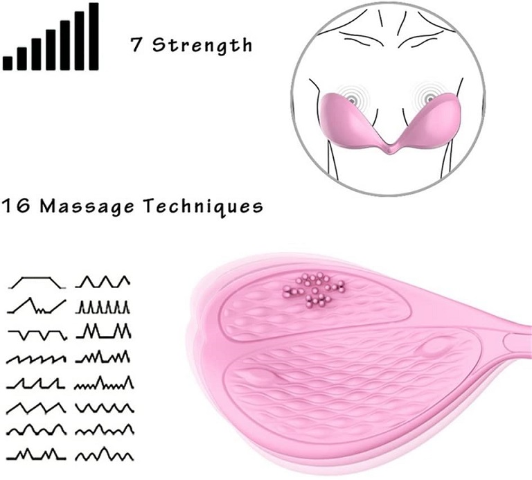 leten i smart ao massage ngực 16 chế độ rung