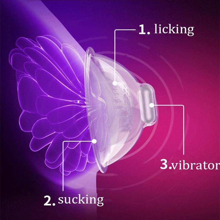 leten mini breast vibrator máy kích thích tăng vòng 1 với 3 tính năng rung, liếm, mút