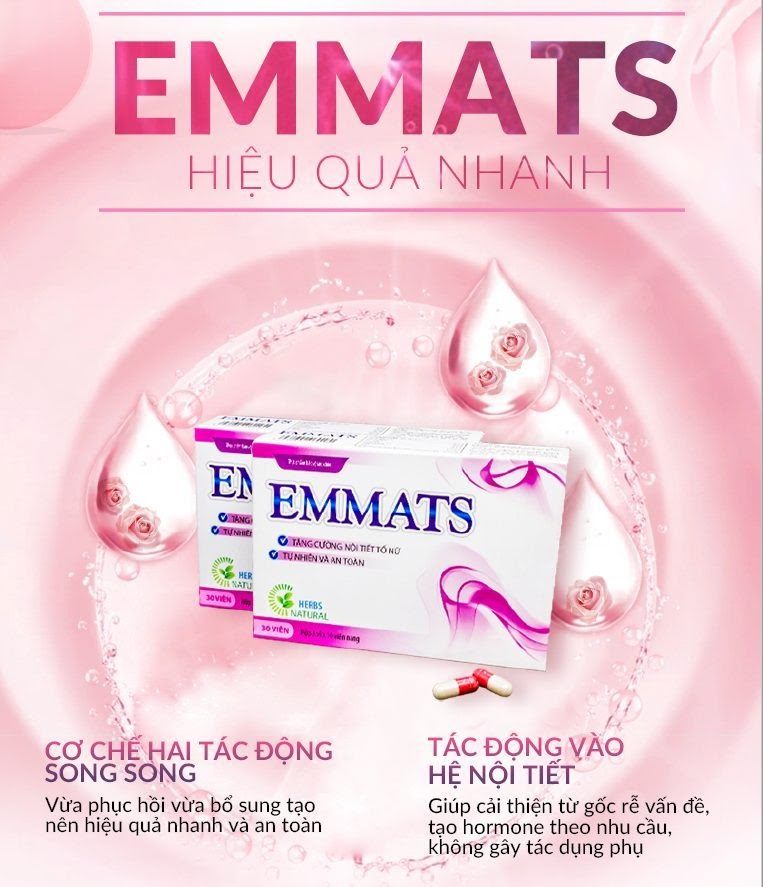 Viên uống tăng cường nội tiết tố nữ Emmats hiệu quả, an toàn